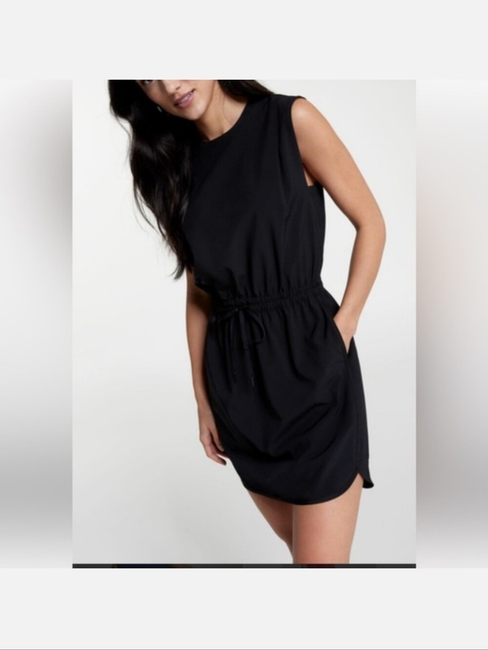 Calia - Dolphin Hem - Sleeveless - Black Dress - Large
